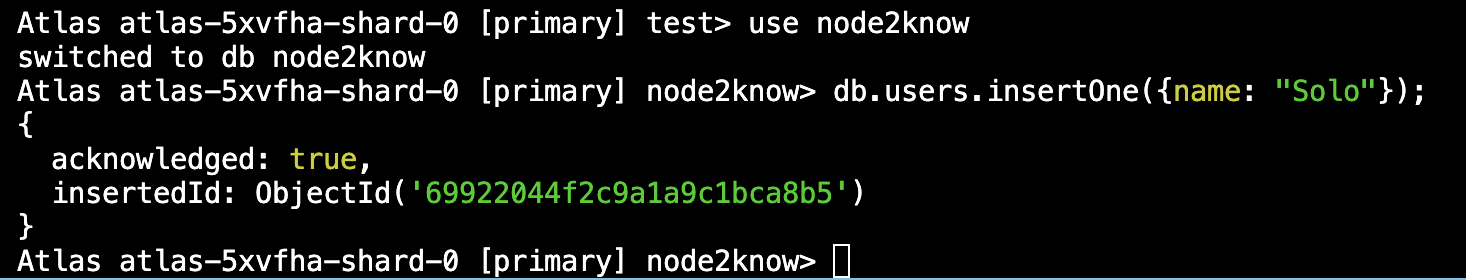 Inserting a document into a collection that doesn't exist.