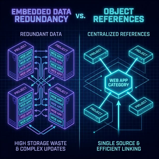 Data Redundancy vs Object References